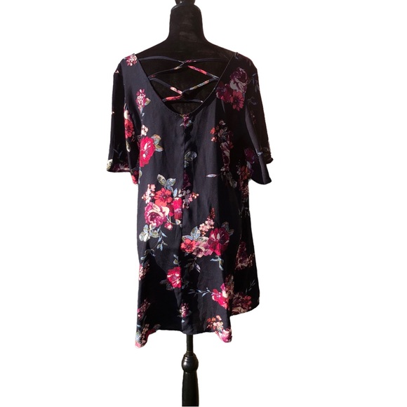 Rue 21 Navy Blue Floral Dress size X-Large - Picture 9 of 10